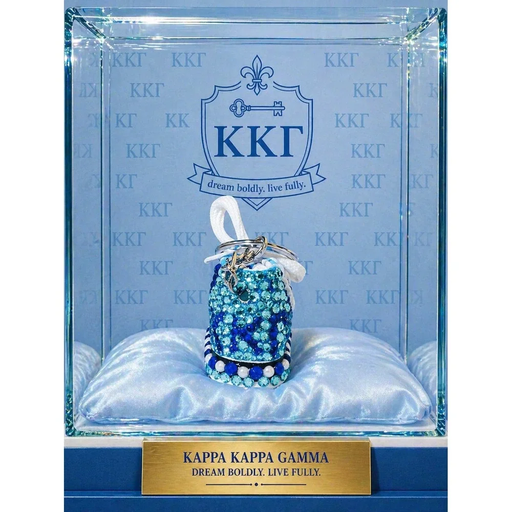 Kappa‎ Kappa Gamma Keychain Blue Custom Made Shoe